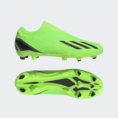 green adidas laceless football boots