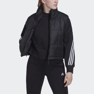 Women's Sportswear Black 3-Stripes Insulated Vest