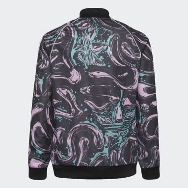 Allover Print SST Treningsjakke Svart