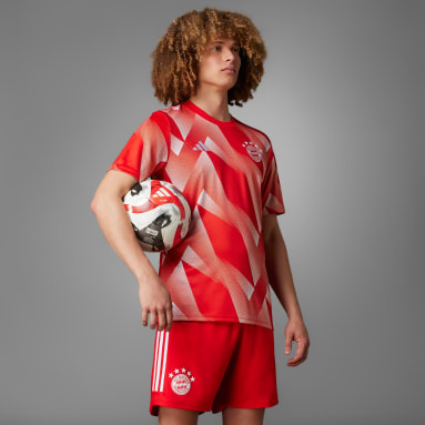 Camiseta calentamiento FC Bayern Rojo Hombre Fútbol