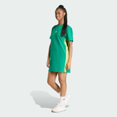 Vestido camiseta Essentials Três Listras em malha simples