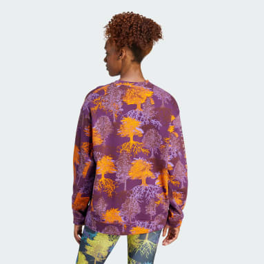 Ženy adidas by Stella McCartney hnědá Mikina adidas by Stella McCartney Printed