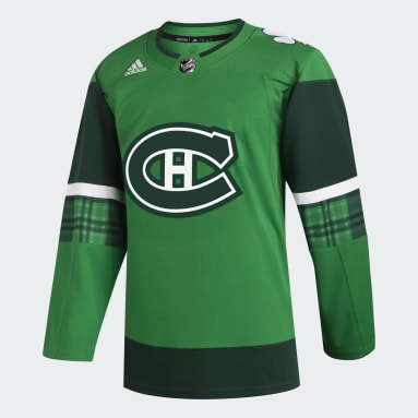 Men Hockey Green Montreal Canadiens St Pats Jersey