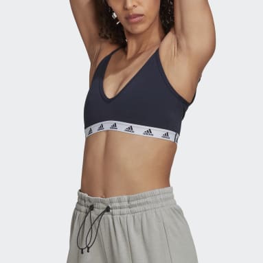 Women Yoga Blue adidas Purebare Light-Support Bra