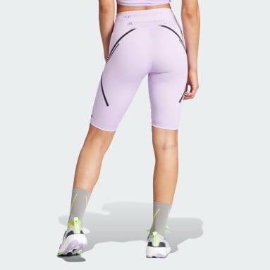 ผู้หญิง adidas by Stella McCartney สีม่วง กางเกงปั่นจักรยานรัดรูปสำหรับวิ่ง adidas by Stella McCartney TruePace