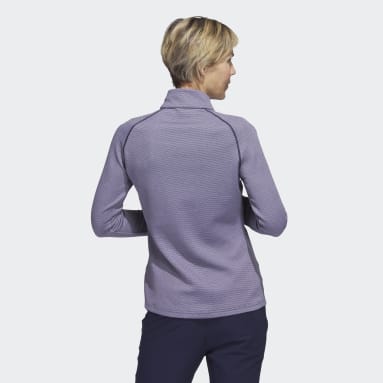 W 1/4 ZIP KNT L Azul Mujer Golf