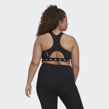 Powerreact Training Medium-Support Techfit BH (store størrelser) Svart