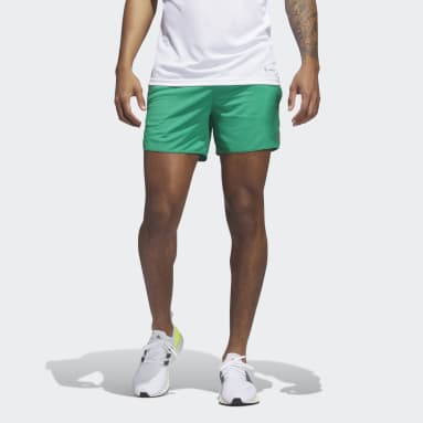 Men Running Green Run Icons 3 Bar Logo Shorts