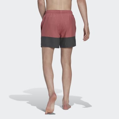 Men Sportswear Pink Colorblock Swim Shorts Short Length