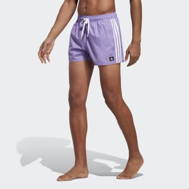 Men Sportswear Purple 3-Stripes CLX Swim Shorts