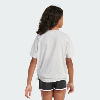Youth Training Grey HTR LOOSE TIE FRONT TEE