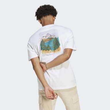 T-shirt Nature Awakening adidas Adventure Branco Homem Originals