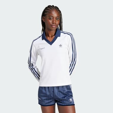 Top manga larga adidas sale