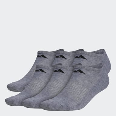 Men's Training Grey Athletic Cushioned No-Show Socks 6 Pairs