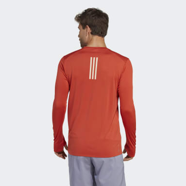 Men Running Red Boston Marathon® 2023 Long Sleeve Tee