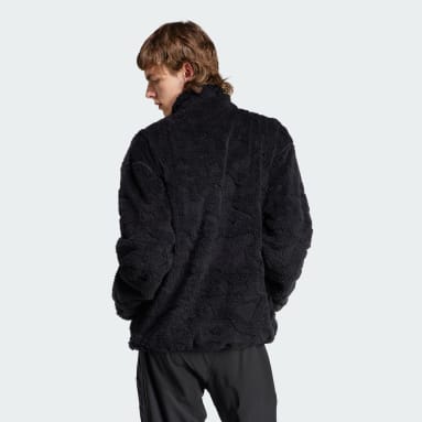Herr Originals Svart adidas Adventure Camo Fleece Full-Zip Jacka