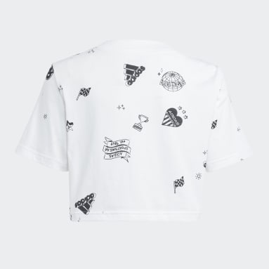 Camiseta corta Brand Love Allover Print (Adolescentes) Blanco Niña Sportswear