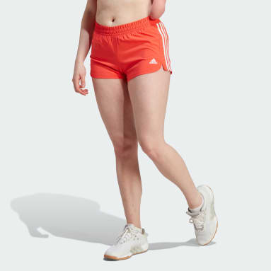 Women's Training Red Pacer 3-Stripes Woven Shorts