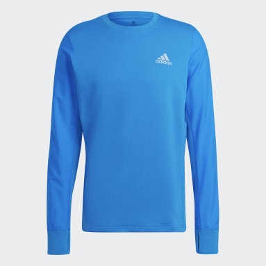 Men Running Blue Fast Reflective Crew Sweatshirt