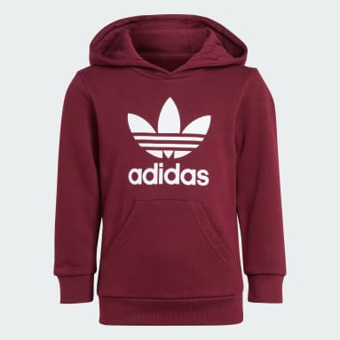 Conjunto sudadera con capucha y pantalón Adicolor Burgundy Niño Originals