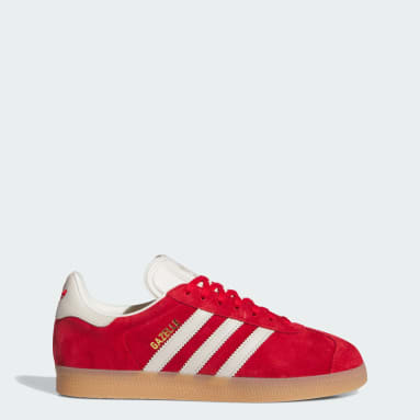 Adidas red canvas shoes hotsell