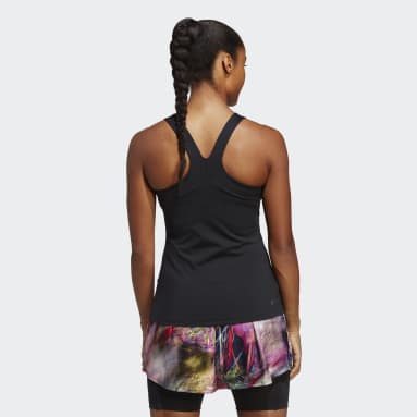 Camisola de Alças em Y para Ténis Preto Mulher Ténis