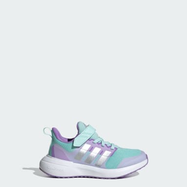 Children Running Turquoise FortaRun 2.0 Cloudfoam Elastic Lace Top Strap Running Shoes