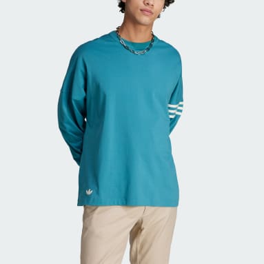 Polo Adicolor Neuclassics Manga Larga Turquesa Hombre Originals