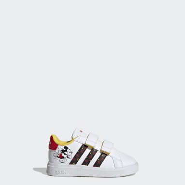Infant  Toddler Essentials White adidas x Disney Grand Court Mickey HookandLoop Shoes