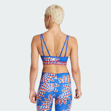 Hamptons Weekend Ruffle Sports Bra - Royal Blue - H&O