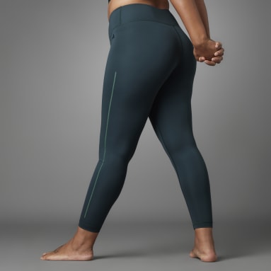 Women Yoga Green Authentic Balance Yoga 7/8 Leggings (Plus Size)