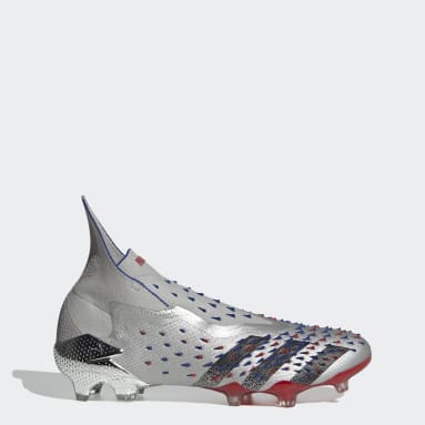 Men Football Silver Predator Freak+ Firm Ground Boots