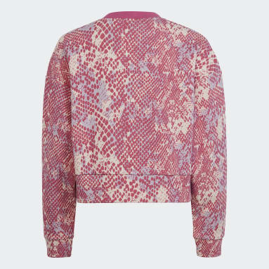 Mädchen Sportswear Future Icons Allover Print Sweatshirt Rosa
