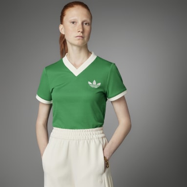 Women Originals Green Adicolor 70s V-Neck Tee