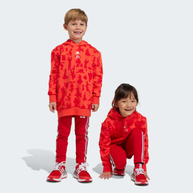 Felpa con cappuccio adidas x Disney 100 Rosso Bambini Sportswear