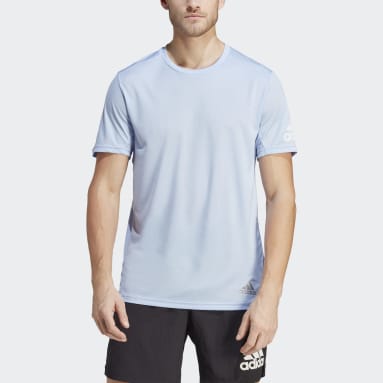 Men Running Blue Run It Tee