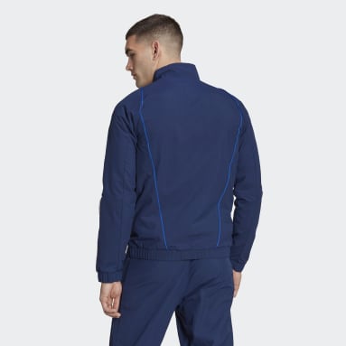 Männer Fußball Tiro 23 Competition Präsentationsjacke Blau