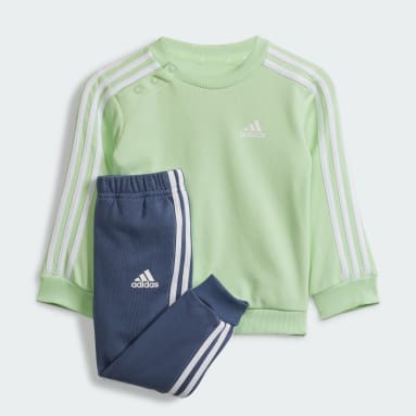 Conjunto 3-Stripes Essentials – Criança Verde Criança Sportswear