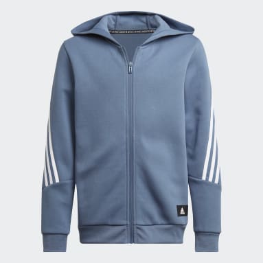 Mikina s kapucňou Future Icons 3-Stripes Full-Zip