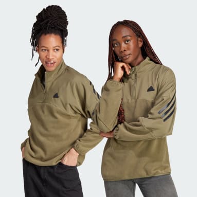 Sportswear Green Future Icons 3-Stripes 1/4-Zip Sweatshirt