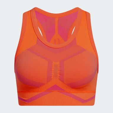 Women Training Orange Studio Two-Tone Bra
