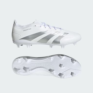 Football White Predator League Firm Ground Football Boots