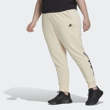 Women's Sportswear Beige Essentials French Terry Logo Pants (Plus Size)