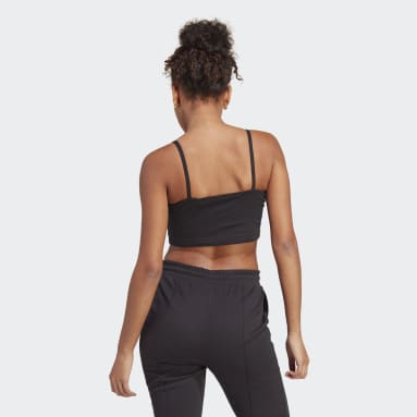 Débardeur d'inspiration corset avec imprimé adidas intégral Noir Femmes Sportswear