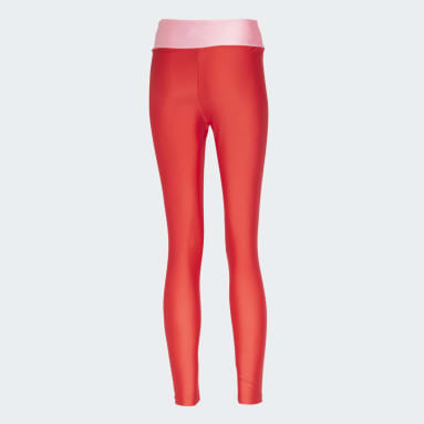 Calzas Tiro Alto Designed to Move Colorblock Rojo Mujer Training
