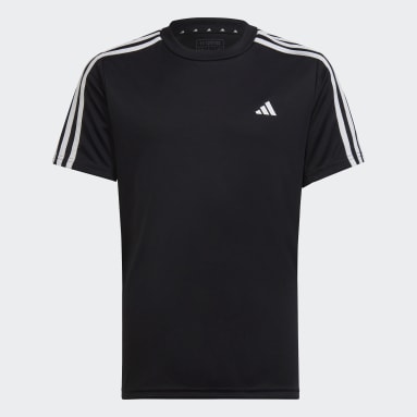Boys Sportswear Black Train Essentials AEROREADY 3-Stripes Regular-Fit T-Shirt