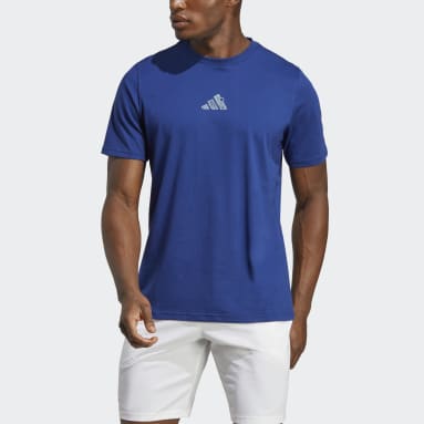 Männer Tennis Tennis Graphic T-Shirt Blau