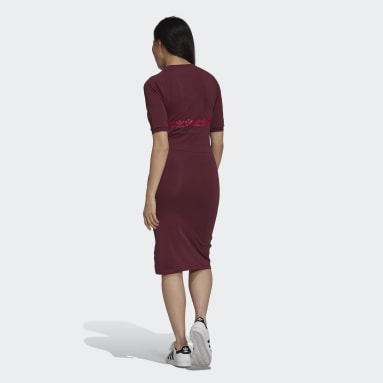Women Lifestyle Burgundy Logo Play Dress