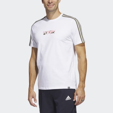 Remera Estampada Sportswear 3 Tiras Sport Optimist (Manga Corta) Blanco Hombre Sportswear
