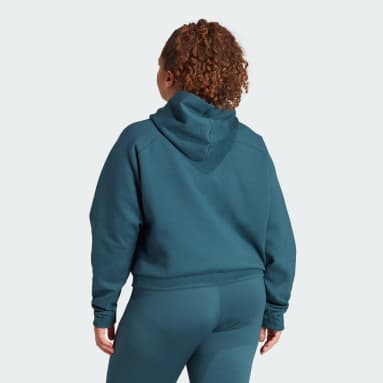 Women Sportswear Turquoise adidas Z.N.E. Full-Zip Hoodie (Plus Size)